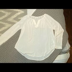 White LUSH VNeck Blouse